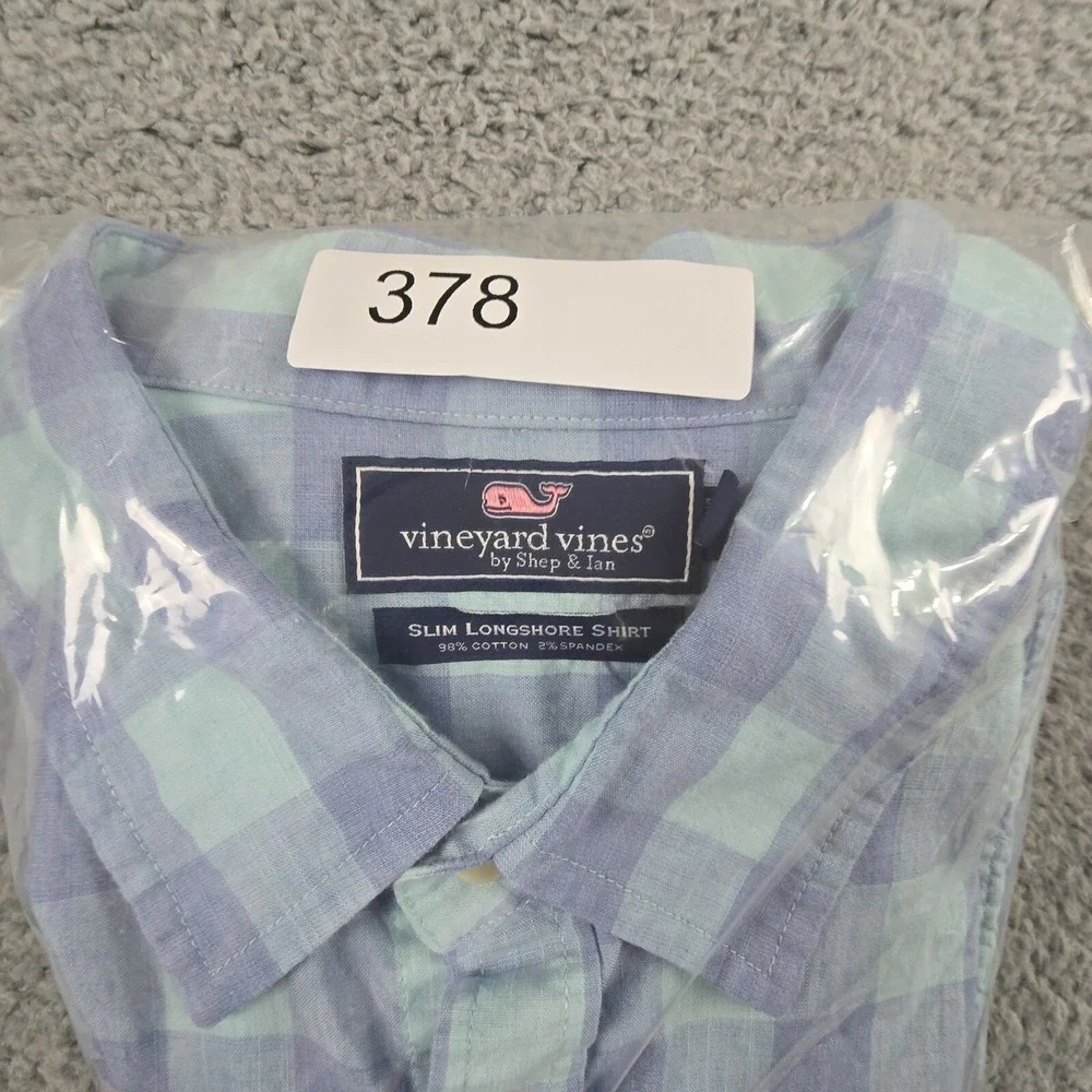 Vinyard Vines Shirt Longshore Mens XL Slim Plaid Long Sleeve‎ Button Down - Picture 12 of 12